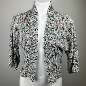 JH Collectibles Vintage y2k Crochet Pastel Multicolor Open Front Cardiga…